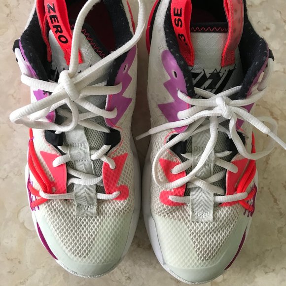 Nike Air Jordan Sz 6Youth Why Not Zer0.3 SE GS Spruce Aura Flash Crimson Black - Picture 3 of 14